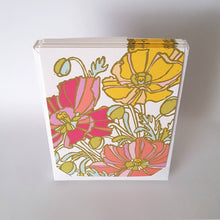 Load image into Gallery viewer, Icelandic Poppies Floral Blank Note Card / Fine Art Card
