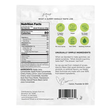 Load image into Gallery viewer, Really Real Gummies - Sour Apple &amp; Cherry (1.8 oz Bags)
