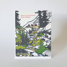 Load image into Gallery viewer, Mountain Adventure Happy Birthday Greeting Card
