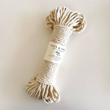 Load image into Gallery viewer, Flax &amp; Twine 5mm Brenn Twisted Cotton Rope: Parchment
