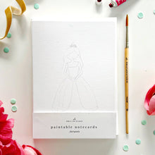 Load image into Gallery viewer, Fairytale paintable watercolor notecard set

