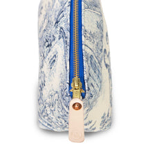 Load image into Gallery viewer, Delftware Toile Travel Clutch: Blue
