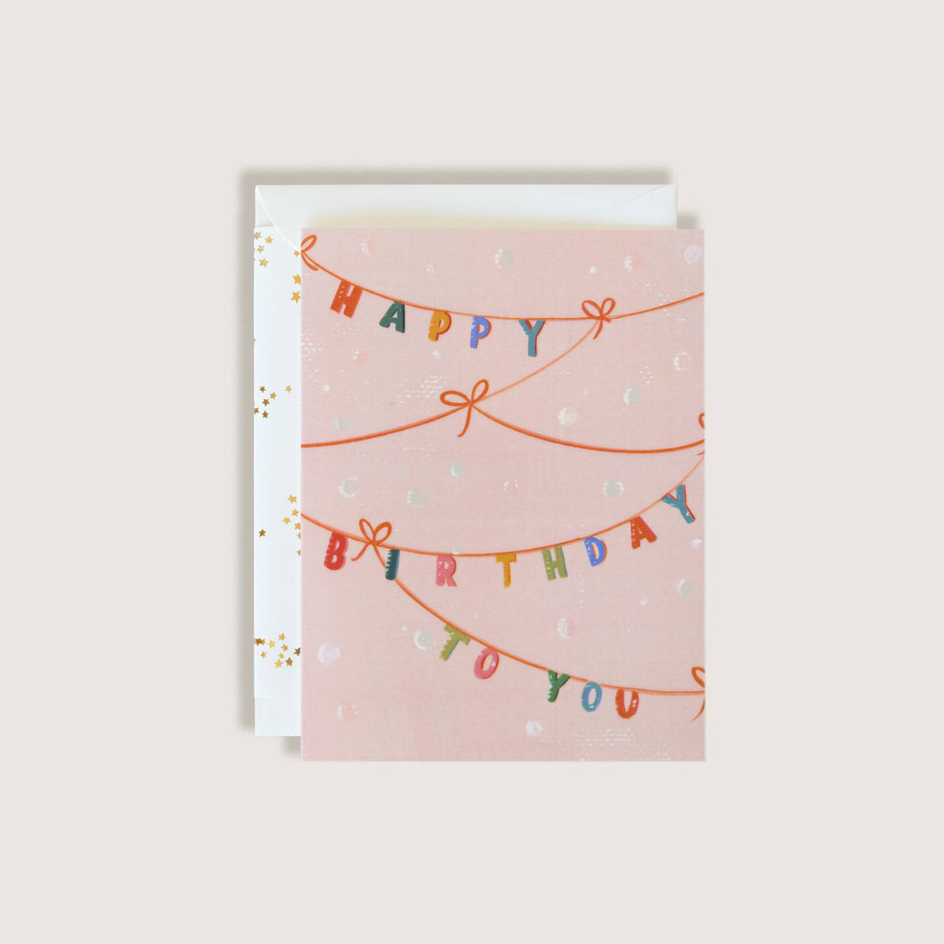 Happy Birthday Banner Greeting Card