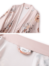 Load image into Gallery viewer, Folding Fan Kimono Robe: Champagne / One Size Fits from S to XL
