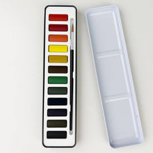 Load image into Gallery viewer, Watercolor paint set with brush
