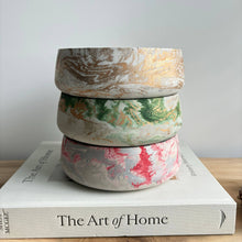 Load image into Gallery viewer, Daza - Decorative Concrete Bowl | Centerpiece Bowl : Off-White Gold &amp; Silver
