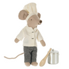 Maileg - Chef Mouse with Soup Pot and Spoon - Big Brother