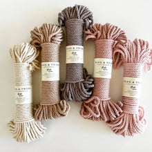 Load image into Gallery viewer, Flax &amp; Twine 5mm Brenn Twisted Cotton Rope: Parchment
