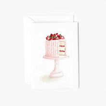 Load image into Gallery viewer, Pink cake mini enclosure notecard
