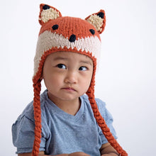 Load image into Gallery viewer, Fox Earflap Beanie Hat Baby &amp; Kids: S (0-6 Months)
