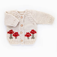 Load image into Gallery viewer, Mushroom Natural Cardigan Sweater Baby &amp; Toddler: 6-12 months
