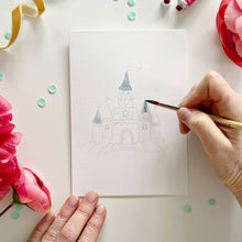 Load image into Gallery viewer, Fairytale paintable watercolor notecard set
