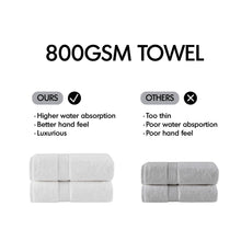 Load image into Gallery viewer, 8-Piece 800gsm Cotton Absorbent Towel Set, Taupe
