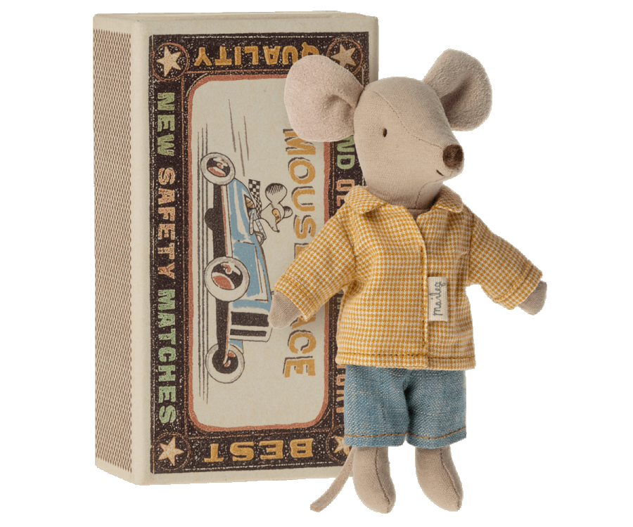 Maileg- Big brother mouse in matchbox