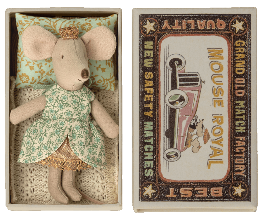 Maileg- princess mouse, little sister in matchbox