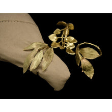 Load image into Gallery viewer, Michael Michaud - Herb Napkin Rings (Gold) Set of 8
