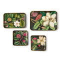 Load image into Gallery viewer, Vintage Floral Print Metal Trays - Set of Four

