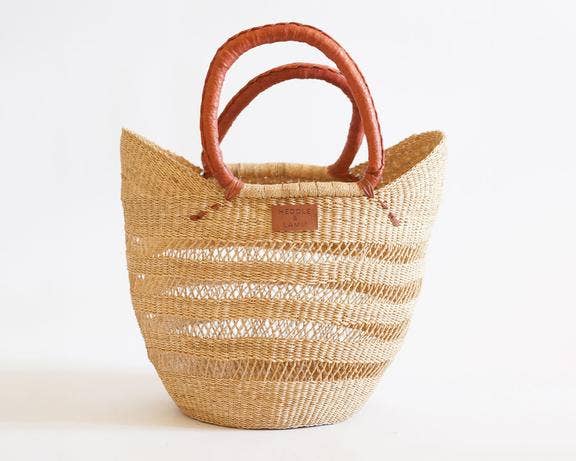 Zera Open Work Shopper Basket Bag