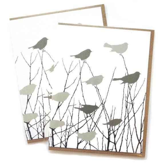 Flock Of Birds Card, Size A2
