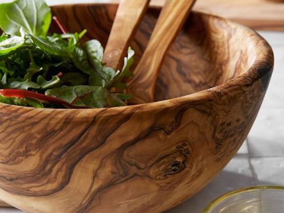 Olive Wood Family Salad Dish