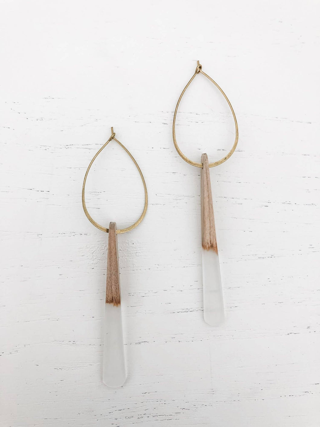 The Mid Century - Wood and Resin Earrings