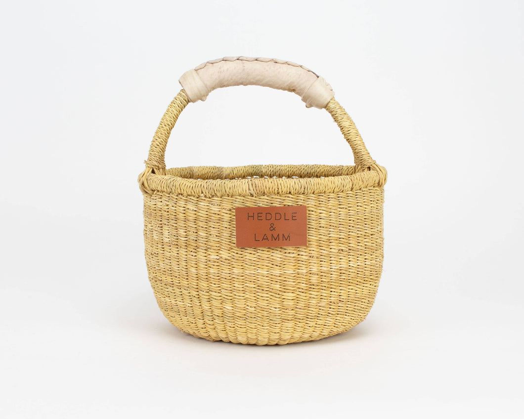 Kandiga Mini Bolga Basket - Natural Handle