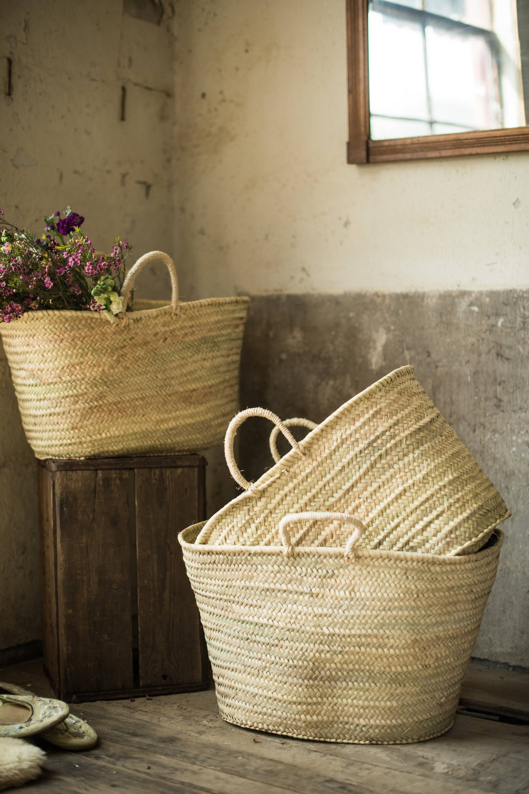 Sisal handled baskets - Large