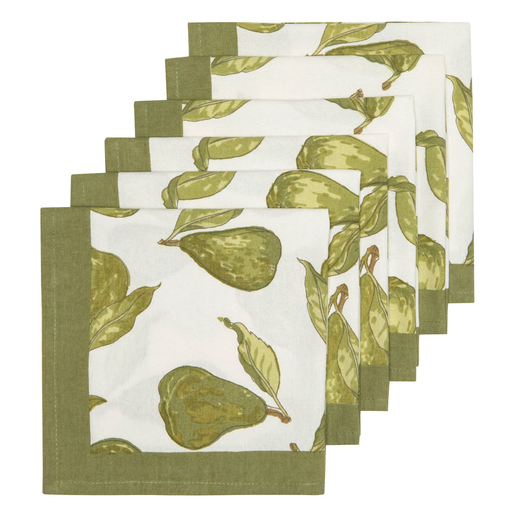 Orchard Pear Green Napkins 19x19