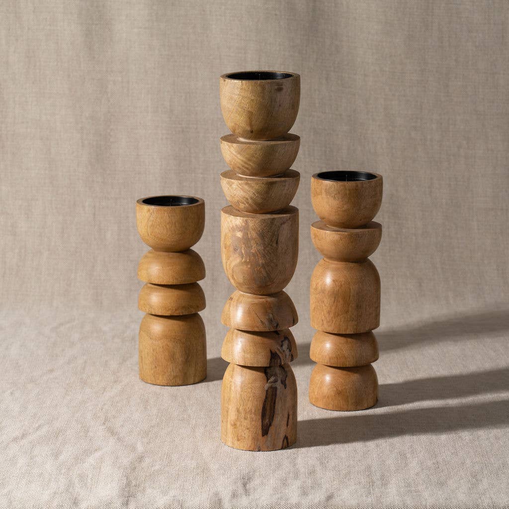 Alev Candle Holder Natural Small