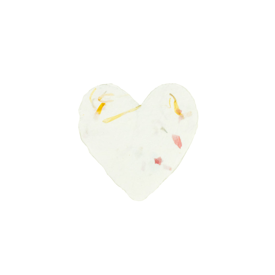 Floral Petite Handmade Paper Heart - Single