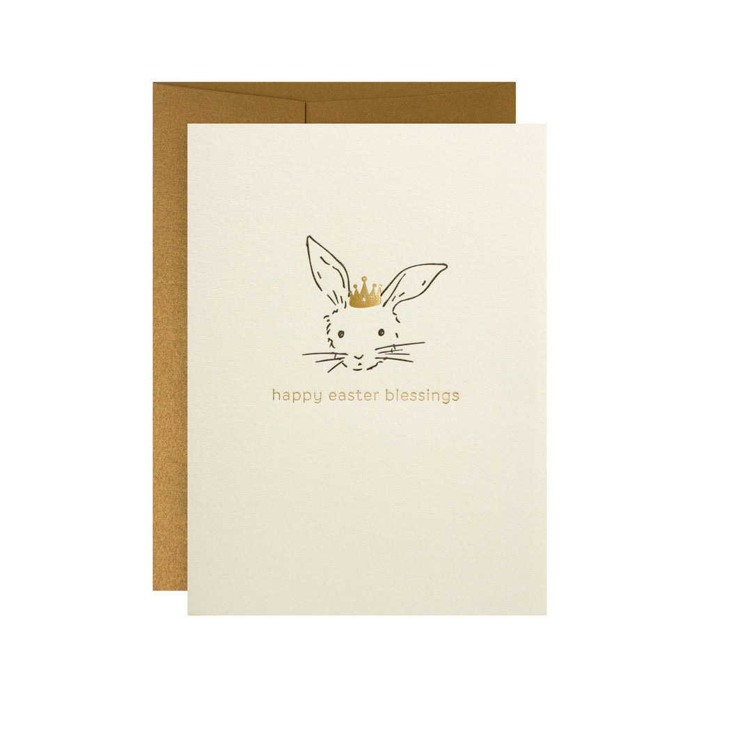Happy Easter Blessings Adorable Animals Letterpress Card