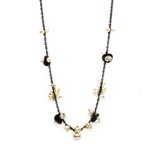 Load image into Gallery viewer, Calliope - Delicate Pearl and Ox Silver Chips Necklace
