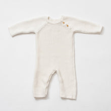 Load image into Gallery viewer, Knit Baby Romper White
