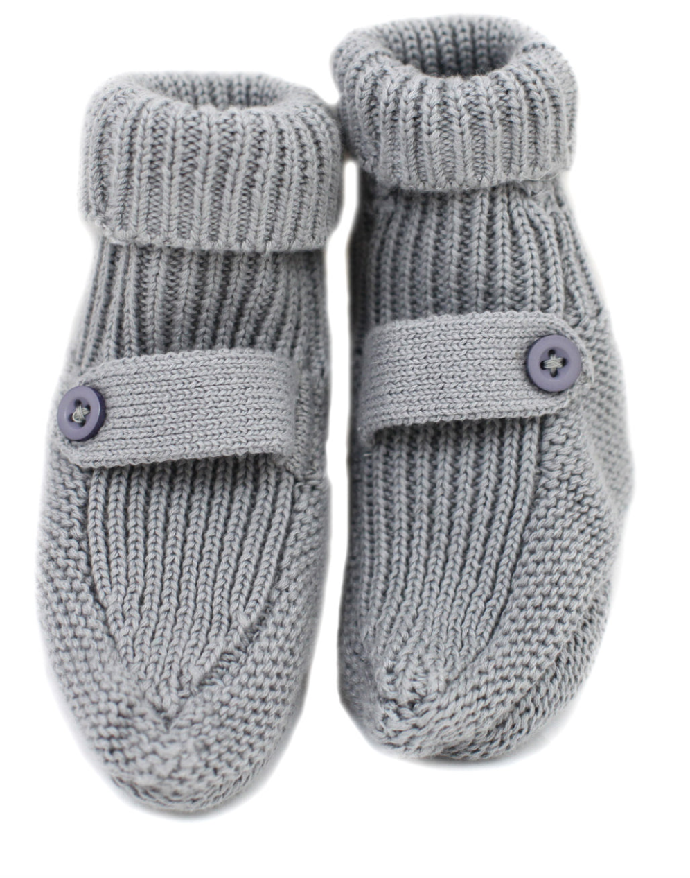 Knit Baby Bootie- Grey