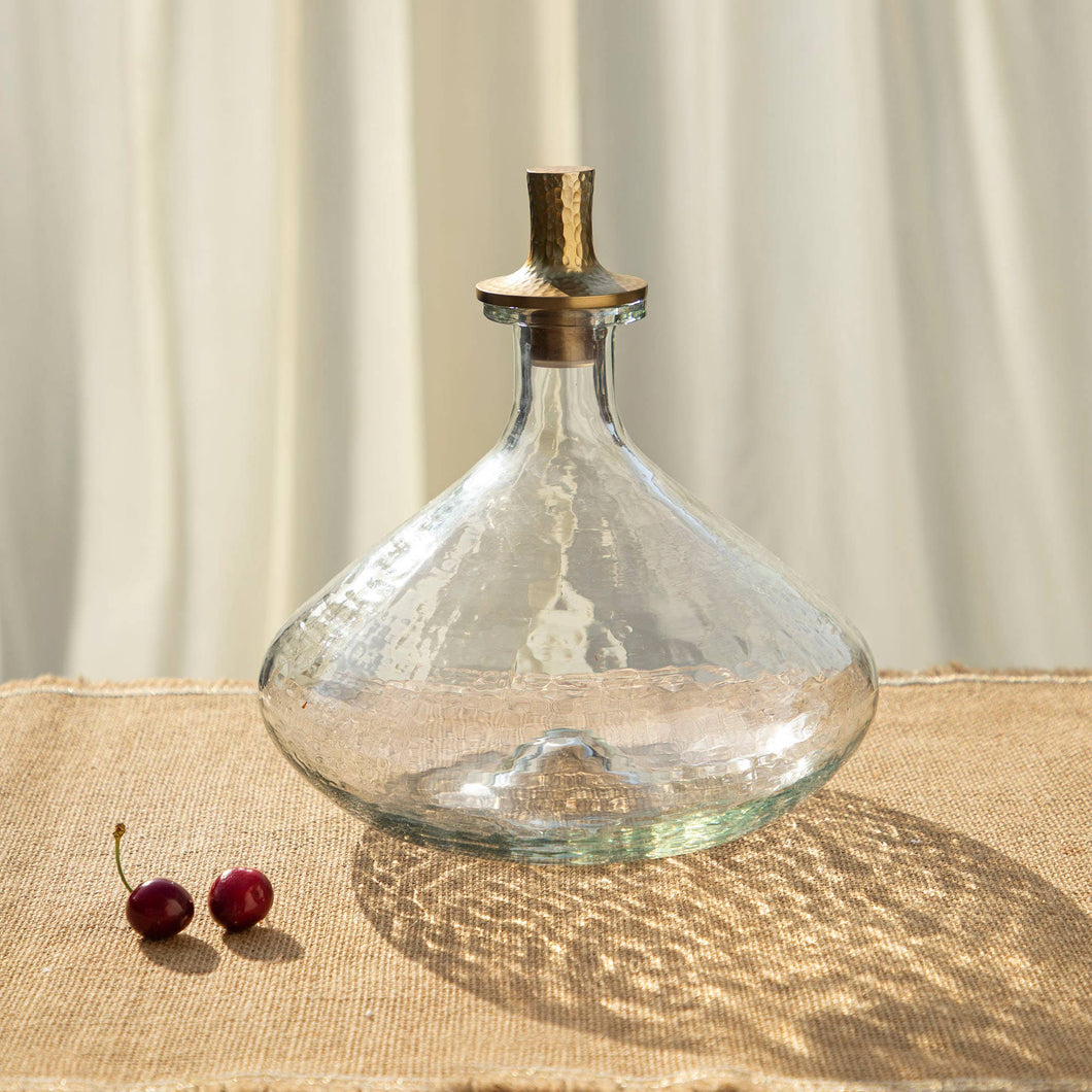 Pebbled Decanter Wide