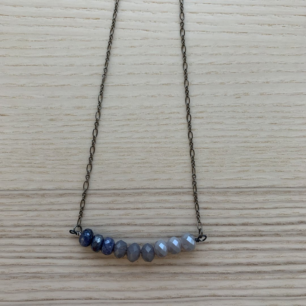 Dana Herbert - Lavender Glass and Blue Moonstone Necklace
